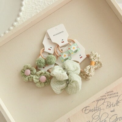 10 bucăți bricolaj benzile elastice cu flori cu fundă mare pentru copii, fete, legături de păr dulci, bentițe de modă, accesorii pentru păr, banda de cauciuc pentru copii