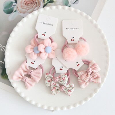 10 bucăți bricolaj benzile elastice cu flori cu fundă mare pentru copii, fete, legături de păr dulci, bentițe de modă, accesorii pentru păr, banda de cauciuc pentru copii