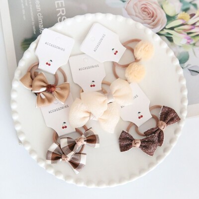 10 bucăți bricolaj benzile elastice cu flori cu fundă mare pentru copii, fete, legături de păr dulci, bentițe de modă, accesorii pentru păr, banda de cauciuc pentru copii