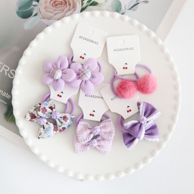 10 bucăți bricolaj benzile elastice cu flori cu fundă mare pentru copii, fete, legături de păr dulci, bentițe de modă, accesorii pentru păr, banda de cauciuc pentru copii