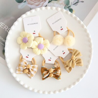 10 bucăți bricolaj benzile elastice cu flori cu fundă mare pentru copii, fete, legături de păr dulci, bentițe de modă, accesorii pentru păr, banda de cauciuc pentru copii