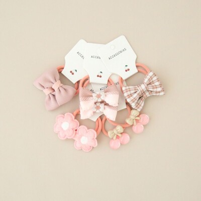 10 bucăți bricolaj benzile elastice cu flori cu fundă mare pentru copii, fete, legături de păr dulci, bentițe de modă, accesorii pentru păr, banda de cauciuc pentru copii