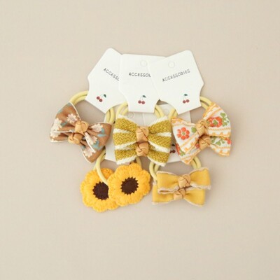 10 bucăți bricolaj benzile elastice cu flori cu fundă mare pentru copii, fete, legături de păr dulci, bentițe de modă, accesorii pentru păr, banda de cauciuc pentru copii