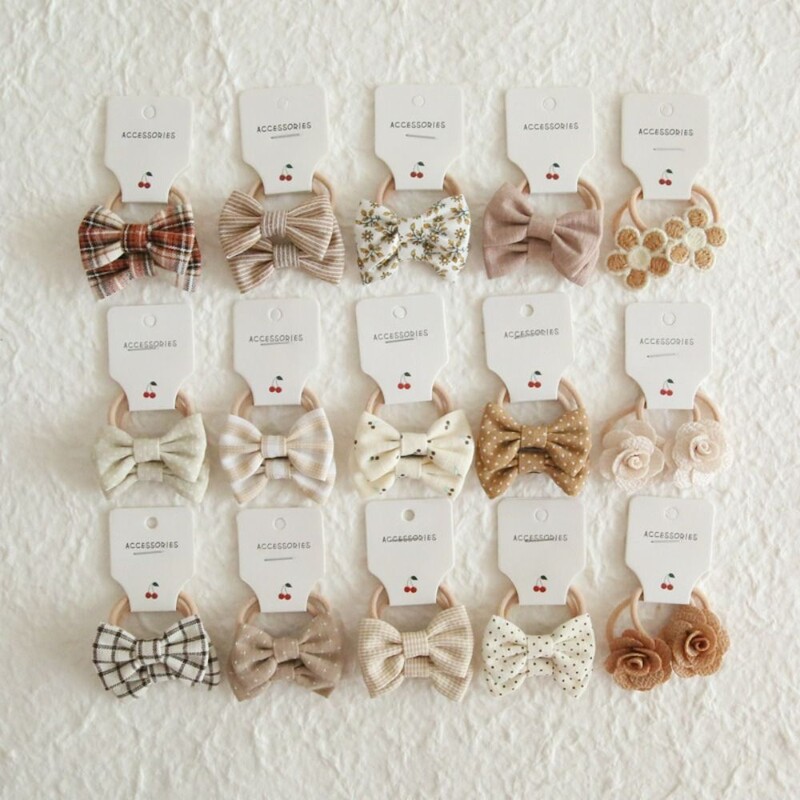 10 bucăți bricolaj benzile elastice cu flori cu fundă mare pentru copii, fete, legături de păr dulci, bentițe de modă, accesorii pentru păr, banda de cauciuc pentru copii