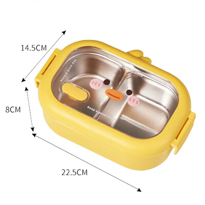 1L Bento Box, prijenosna kutija za ručak od nehrđajućeg čelika, nepropusna kawaii posuda za hranu u mikrovalnoj pećnici za djecu u školi za piknik