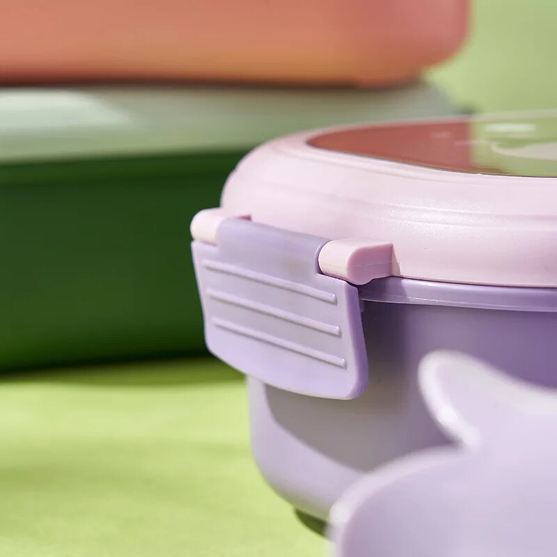 1L Bento Box, prijenosna kutija za ručak od nehrđajućeg čelika, nepropusna kawaii posuda za hranu u mikrovalnoj pećnici za djecu u školi za piknik