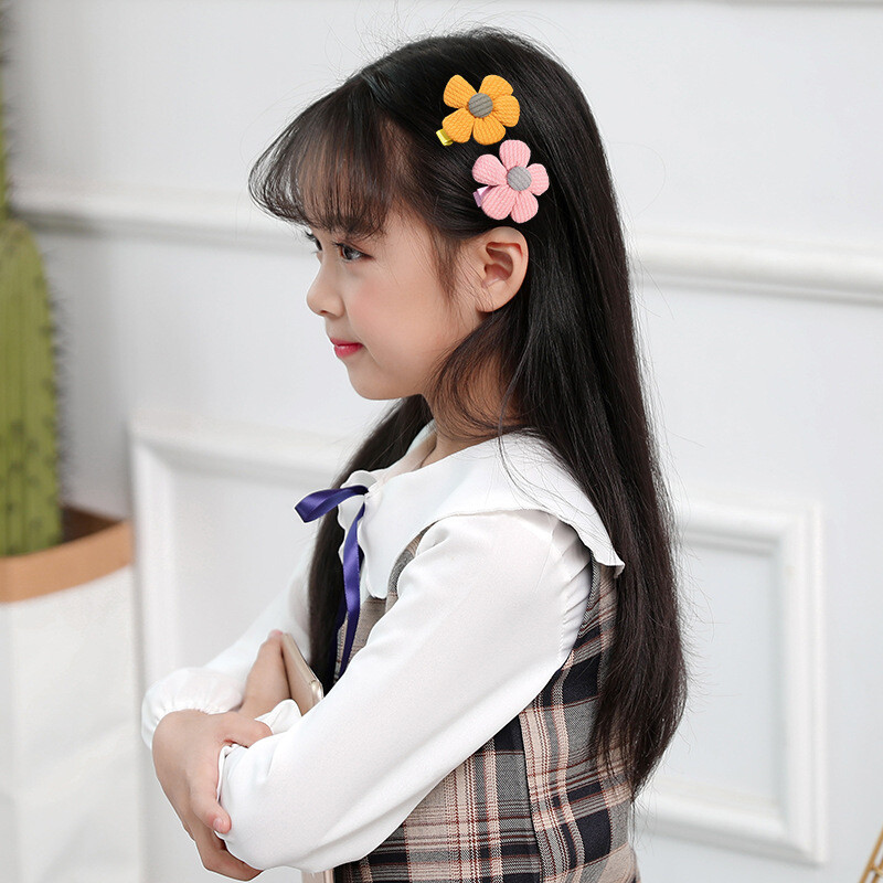 14 bucăți/set copii drăguț țesătură floare cleme de păr accesorii de păr pentru fete dulci ace de păr pentru bebeluși barete pentru cap pentru copii