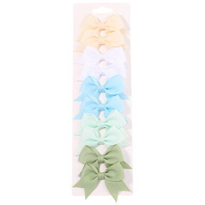 10 бр./компл. нови сладки щипки за коса с панделка от плътна лента за бебета момичета, ръчно изработени лъкове, шноли, шноли, шапки, детски аксесоари за коса