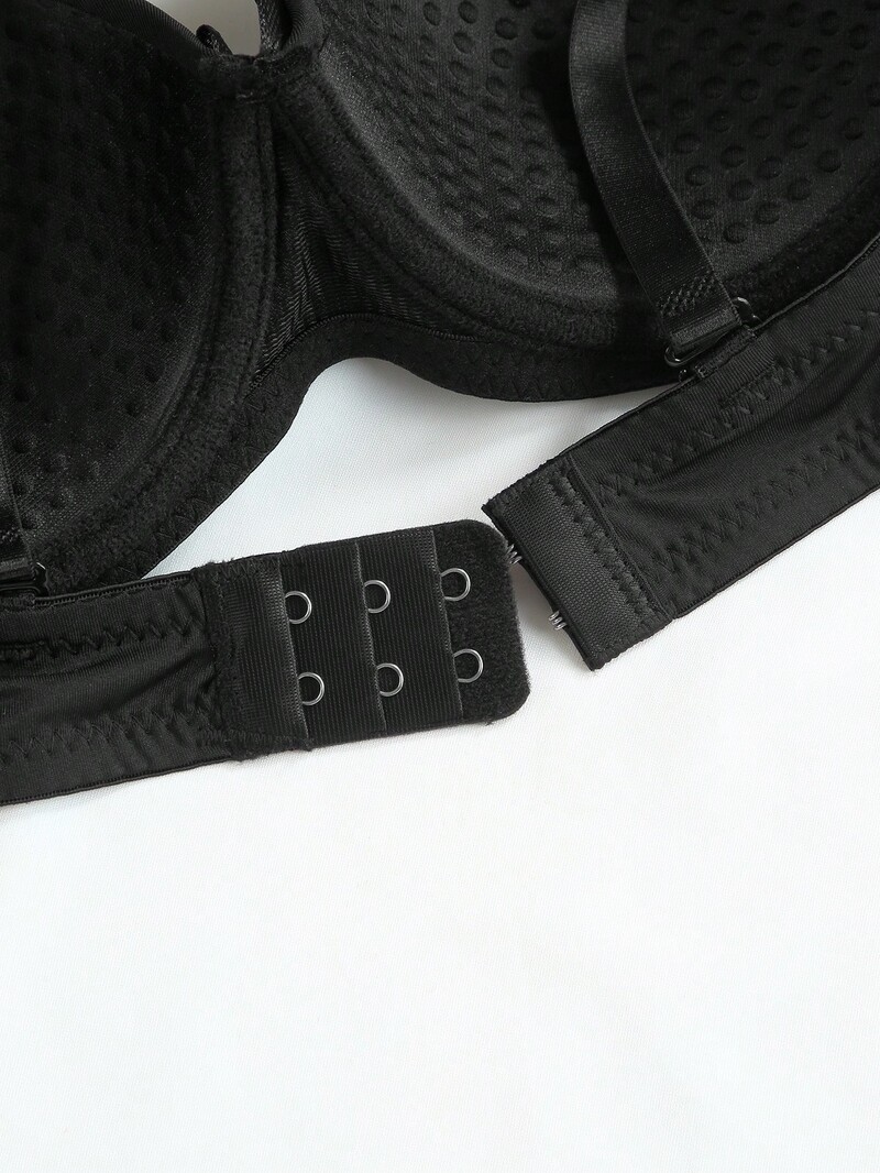 2 seturi Set de lenjerie solidă cu sârmă Sutien Push Up pentru femei cu inel de oțel Lenjerie de corp pentru femei Chiloți Seturi de sutien de zi cu zi