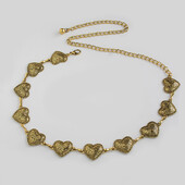 Augstas kvalitātes sieviešu vidukļa ķēde sievietēm Eleganta mīlestības raksta grebšanas tekstūra Retro vidukļa ķēde Smagās rūpniecības sieviešu vidukļa ķēde