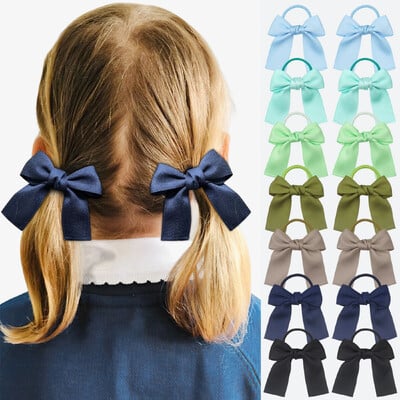 14 komada elastične trake za kosu za djevojčice, dječje gumice, kikice, rep, mašne za kosu, dječji dodaci za kosu