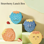 Кутия за обяд с ягоди Творчески деца 3 отделения Контейнер за храна Плодове Кутия за обяд Офис служител Опаковане на кутия за обяд Пикник