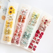 Dječje kopče za kosu, pokrivala za glavu, dodaci za kosu za bebe, tkanina za potpuno pokrivanje, mašne za djevojčice, 10 po kompletu