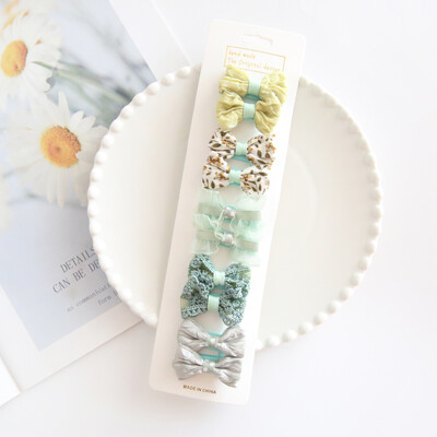 Dječje kopče za kosu, pokrivala za glavu, dodaci za kosu za bebe, tkanina za potpuno pokrivanje, mašne za djevojčice, 10 po kompletu