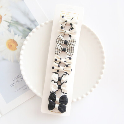 Dječje kopče za kosu, pokrivala za glavu, dodaci za kosu za bebe, tkanina za potpuno pokrivanje, mašne za djevojčice, 10 po kompletu