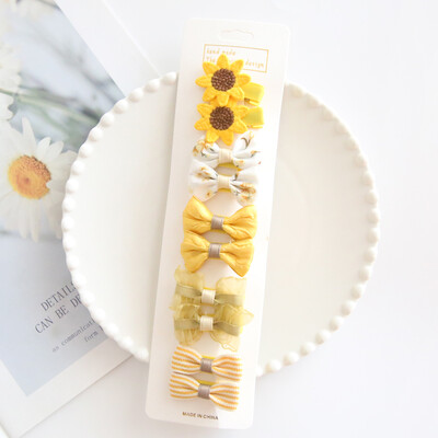 Dječje kopče za kosu, pokrivala za glavu, dodaci za kosu za bebe, tkanina za potpuno pokrivanje, mašne za djevojčice, 10 po kompletu