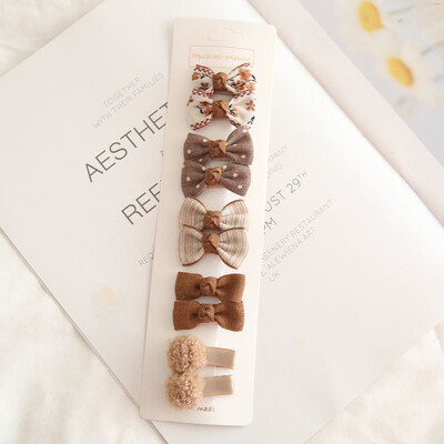 Dječje kopče za kosu, pokrivala za glavu, dodaci za kosu za bebe, tkanina za potpuno pokrivanje, mašne za djevojčice, 10 po kompletu