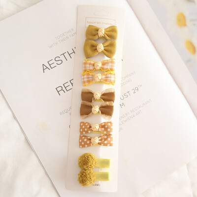 Dječje kopče za kosu, pokrivala za glavu, dodaci za kosu za bebe, tkanina za potpuno pokrivanje, mašne za djevojčice, 10 po kompletu