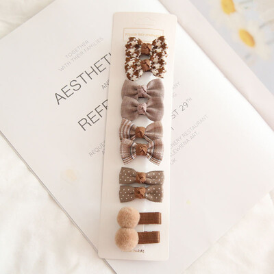 Dječje kopče za kosu, pokrivala za glavu, dodaci za kosu za bebe, tkanina za potpuno pokrivanje, mašne za djevojčice, 10 po kompletu