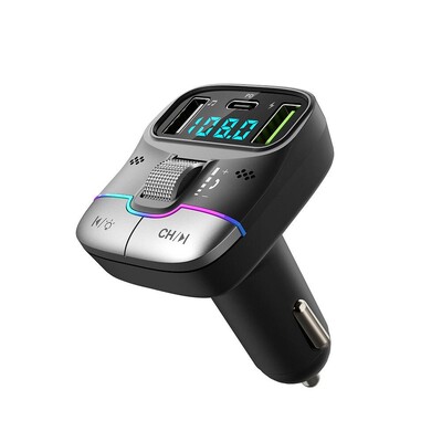 Transmițător FM Bluetooth 5.4 Mâini libere portabil Modulator radio AUX auto MP3 Player cu adaptor de încărcare rapidă Accesorii auto