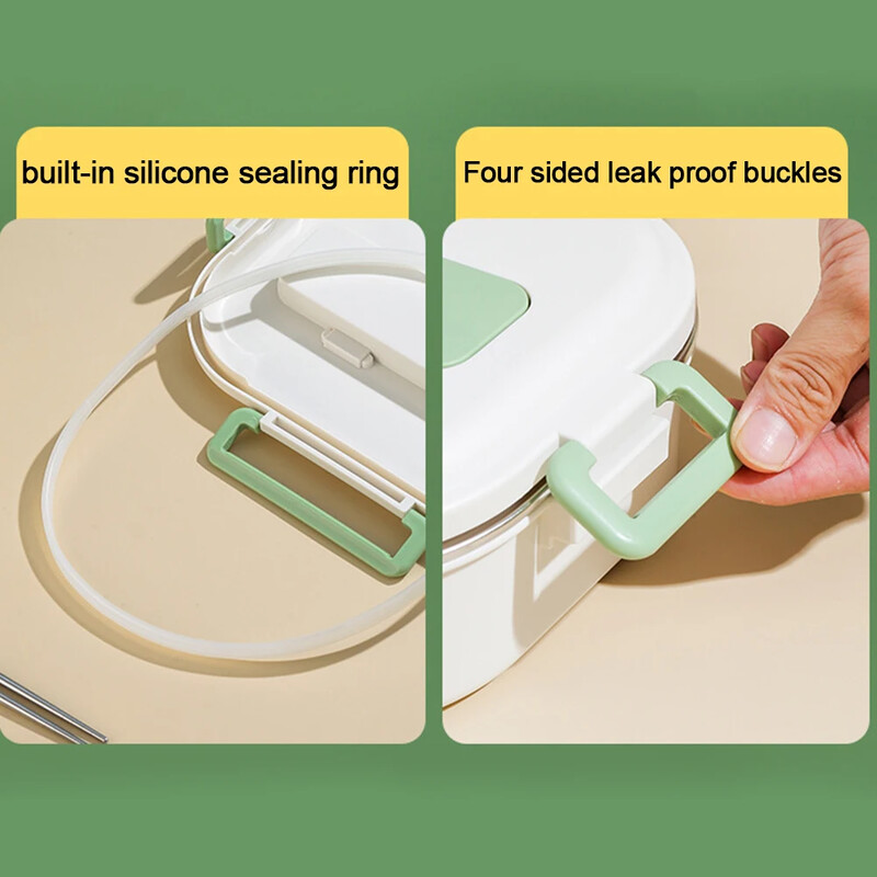 Термична кутия за обяд от неръждаема стомана 2/4/5 решетки Запазване на топлината Bento Box Panda за възрастни Деца за деца Училищен пикник