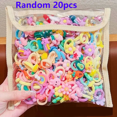 50/40/30 buc Benzi de cauciuc drăguțe pentru copii nu vor dăuna părului cu o elasticitate bună. Bentite pentru fete pentru bebeluși și copac pentru fete drăguțe