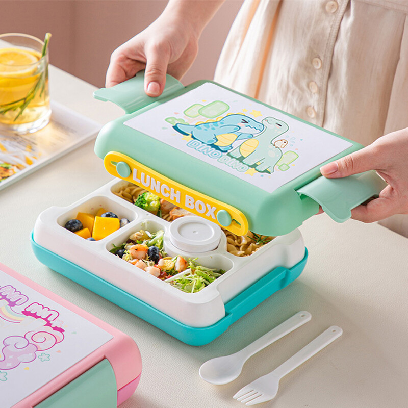 Ükssarviku lõunakarp lastele väikelaste õpilaste lõunakarbid kastmetassiga laste bentokarp pikniku toidukonteinerite jaoks