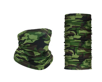 Camuflaj imprimat Ice Silk Anti Praf UV Buff Bandana Cap Esarfă Mască de față pentru Motocicletă Bicicletă Pescuit Sport