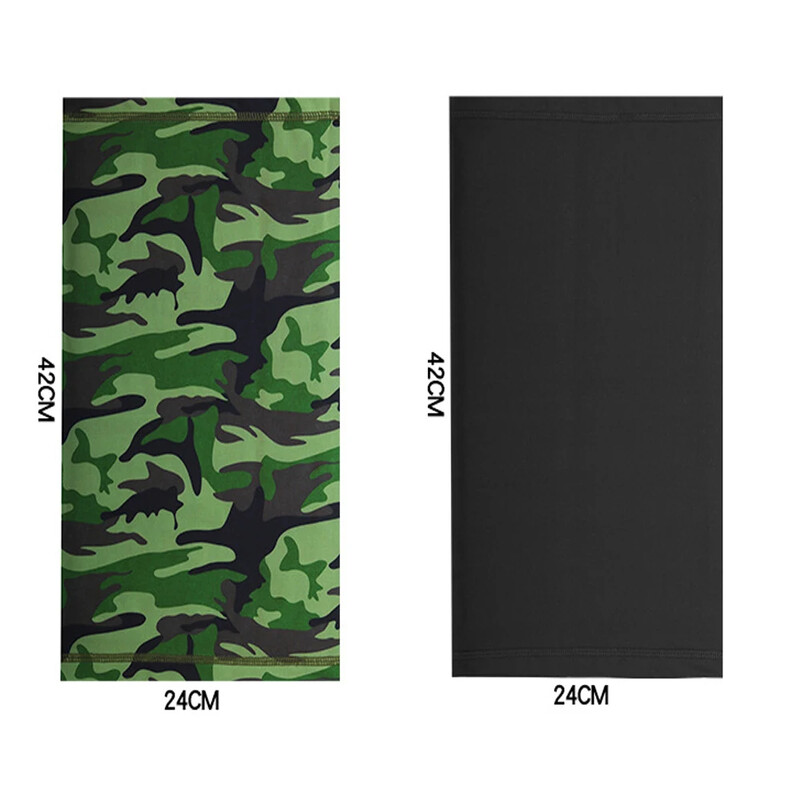 Camuflaj imprimat Ice Silk Anti Praf UV Buff Bandana Cap Esarfă Mască de față pentru Motocicletă Bicicletă Pescuit Sport
