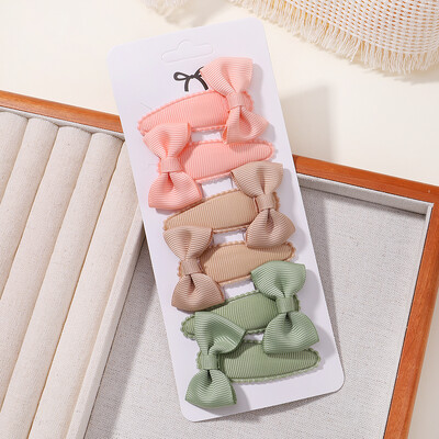 6 bucăți minunate funde ac de păr pentru copii pentru bebeluși, agrafe de păr de culoare uni, cleme de păr pentru fete, accesorii pentru păr pentru copii