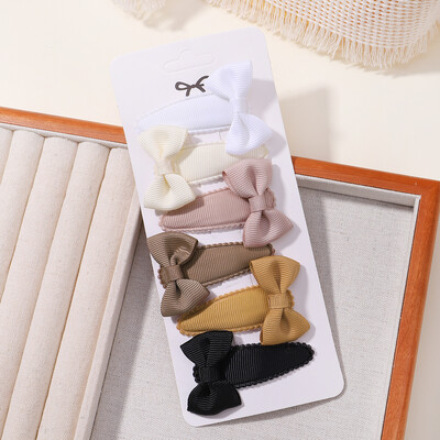 6 bucăți minunate funde ac de păr pentru copii pentru bebeluși, agrafe de păr de culoare uni, cleme de păr pentru fete, accesorii pentru păr pentru copii