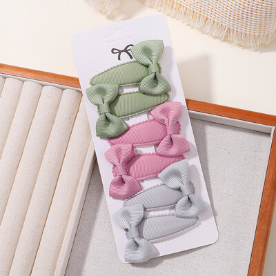 6 bucăți minunate funde ac de păr pentru copii pentru bebeluși, agrafe de păr de culoare uni, cleme de păr pentru fete, accesorii pentru păr pentru copii