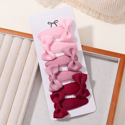 6 bucăți minunate funde ac de păr pentru copii pentru bebeluși, agrafe de păr de culoare uni, cleme de păr pentru fete, accesorii pentru păr pentru copii