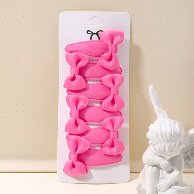 6 bucăți minunate funde ac de păr pentru copii pentru bebeluși, agrafe de păr de culoare uni, cleme de păr pentru fete, accesorii pentru păr pentru copii