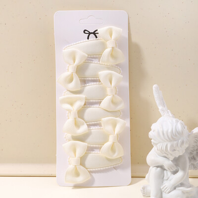 6 bucăți minunate funde ac de păr pentru copii pentru bebeluși, agrafe de păr de culoare uni, cleme de păr pentru fete, accesorii pentru păr pentru copii