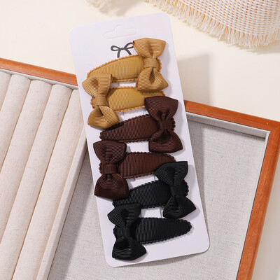 6 bucăți minunate funde ac de păr pentru copii pentru bebeluși, agrafe de păr de culoare uni, cleme de păr pentru fete, accesorii pentru păr pentru copii