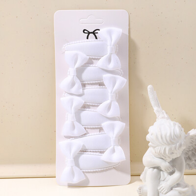 6 bucăți minunate funde ac de păr pentru copii pentru bebeluși, agrafe de păr de culoare uni, cleme de păr pentru fete, accesorii pentru păr pentru copii