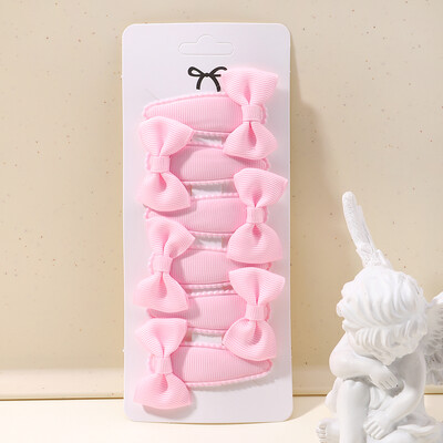 6 bucăți minunate funde ac de păr pentru copii pentru bebeluși, agrafe de păr de culoare uni, cleme de păr pentru fete, accesorii pentru păr pentru copii