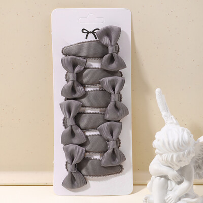 6 bucăți minunate funde ac de păr pentru copii pentru bebeluși, agrafe de păr de culoare uni, cleme de păr pentru fete, accesorii pentru păr pentru copii