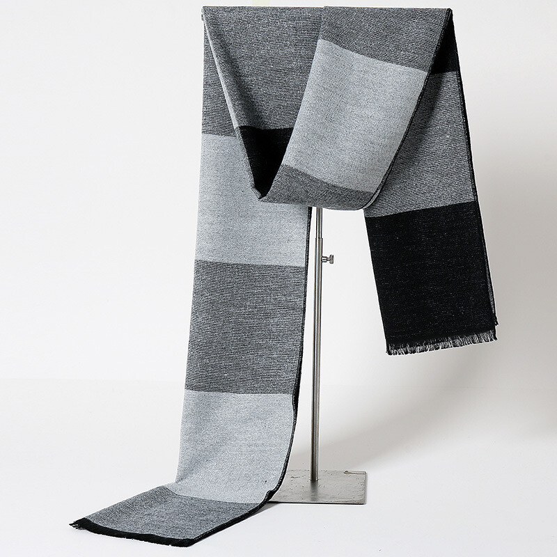 Eșarfă pentru bărbați în carouri de marcă de lux, iarnă, cașmir, eșarfe pentru bărbați, eșarfe pentru bărbați, șal lung, pashmina, Cadouri de Crăciun pentru bărbați