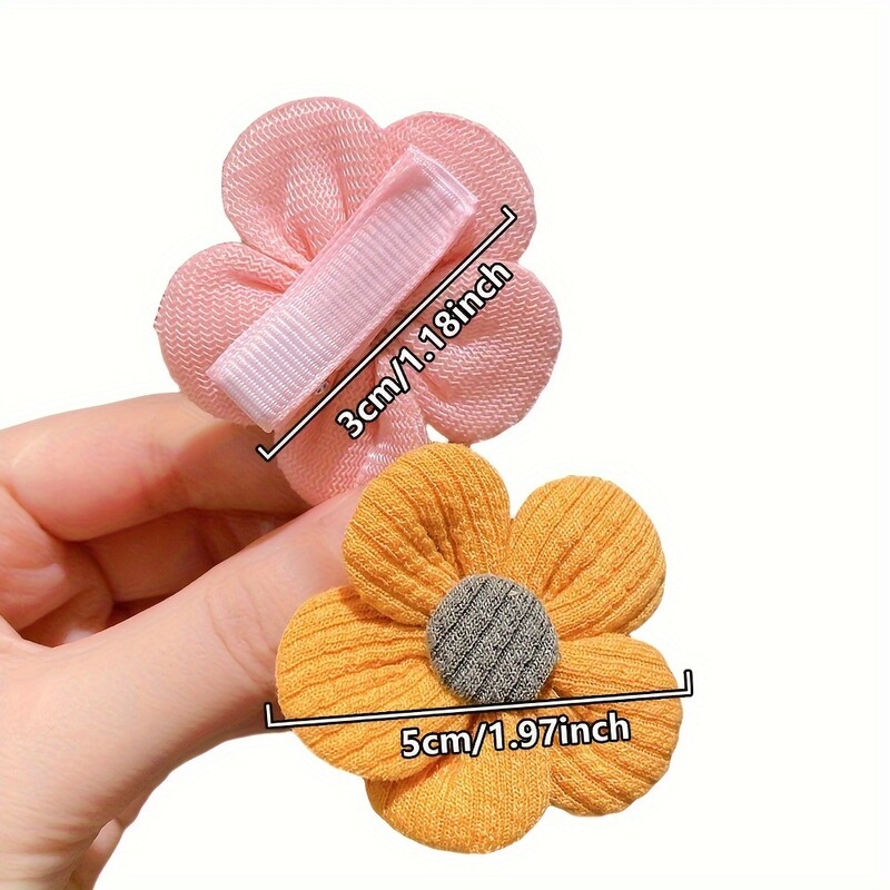 14 bucăți de legături de păr din lână cu flori care nu rănesc părul, frânghie de păr elastică, versatilă pentru uz zilnic