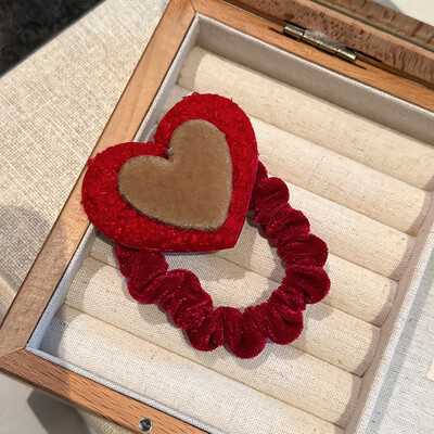 Temperament je svestran, crveno cvijeće s mašnama, ženska gumica za kosu, konop za kosu, kožna traka za kosu