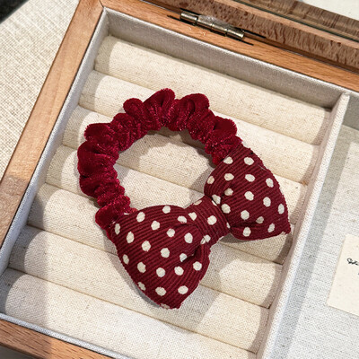 Temperament je svestran, crveno cvijeće s mašnama, ženska gumica za kosu, konop za kosu, kožna traka za kosu