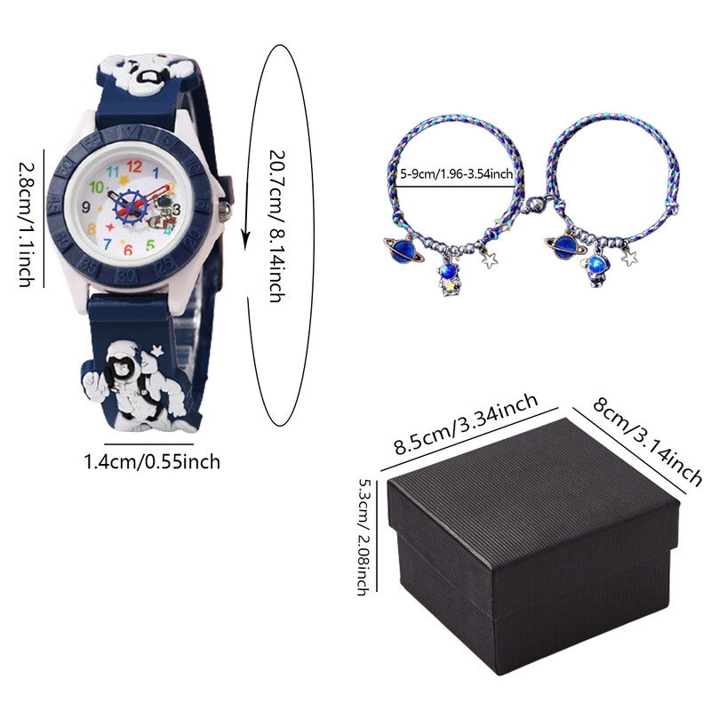 1buc/2buc-ceas la modă și drăguț pentru copii, ceas cu design animal din desene animate, potrivit pentru cadouri de ziua de naștere, esențial pentru cadouri