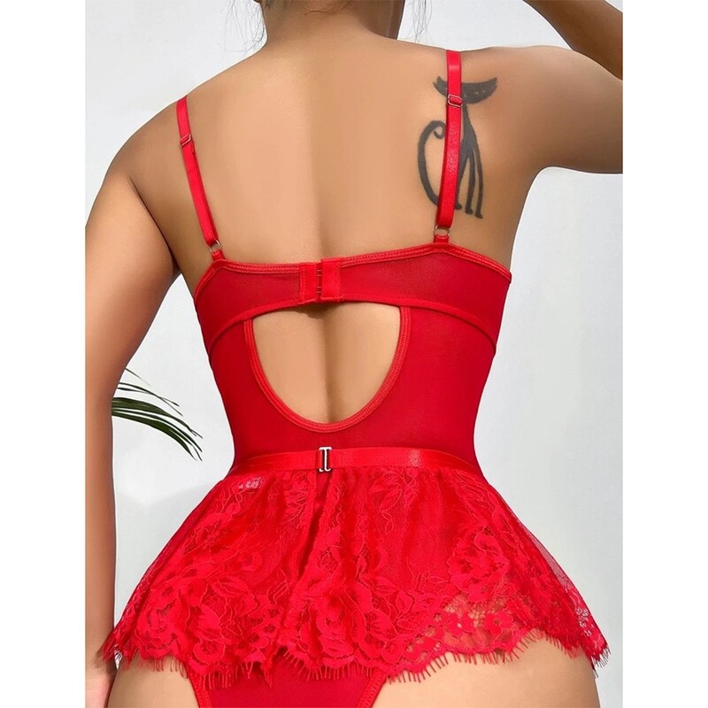 Sutien cu sârmă Lenjerie Sutien cu inel din oțel din plasă de oțel Sutien cu jartieră Tanga Set sexy Lenjerie intima erotică Costume Sissy