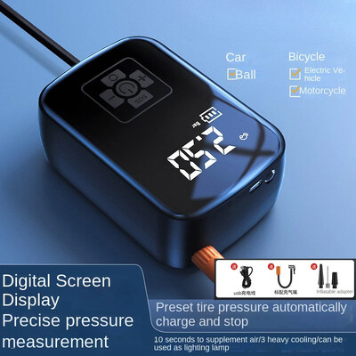Prijenosna zračna pumpa za automobil Bežična inteligentna digitalna pumpa za napuhavanje guma Zračni kompresor za automobil Motocikl čamac Električna pumpa za napuhavanje guma