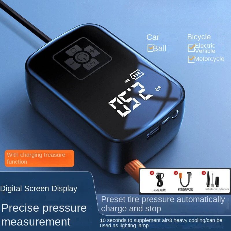 Prijenosna zračna pumpa za automobil Bežična inteligentna digitalna pumpa za napuhavanje guma Zračni kompresor za automobil Motocikl čamac Električna pumpa za napuhavanje guma