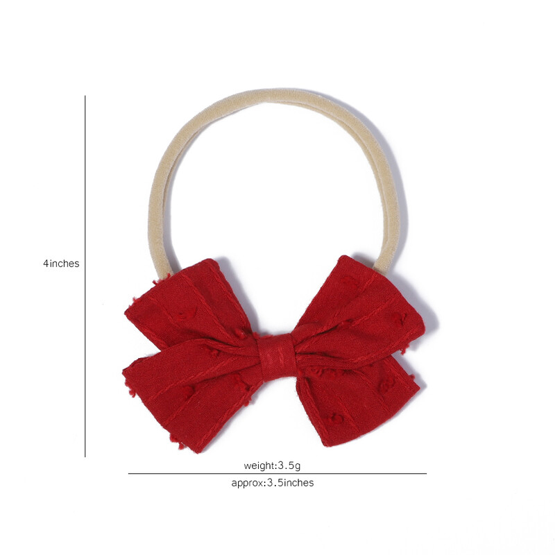 5 bucăți/set fundite din bumbac și in bentiță pentru fete nou-născuți benzi elastice de păr din nailon bentițe de păr pentru copii mici Accesorii pentru păr pentru copii