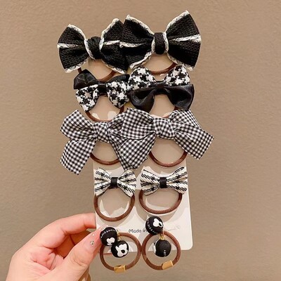 10 bucăți/set fete cu desene animate bandă de păr papion dulci benzi elastice de cauciuc prințesă flori scrunchies accesorii de păr pentru copii