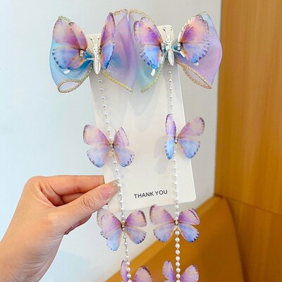 Plasă de păr împletită cu perle ciucuri Crăciun pentru păr Agrafă pentru păr împletit Lanț de păr Accesorii pentru păr Copii Barete cu flori